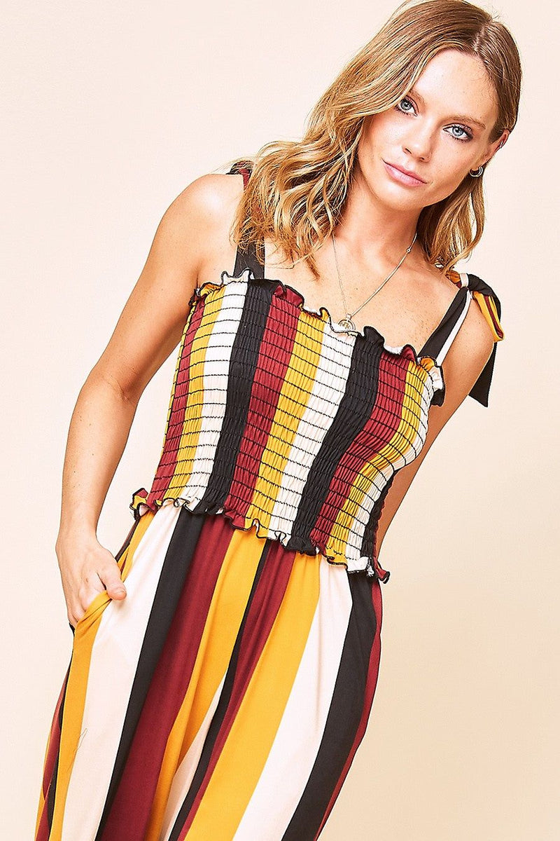 Teri Tie Shoulder Jumpsuit