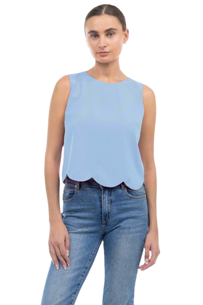 Scalloped Hem Top