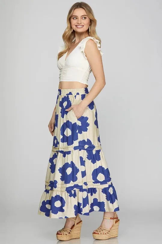 Floral maxi skirt