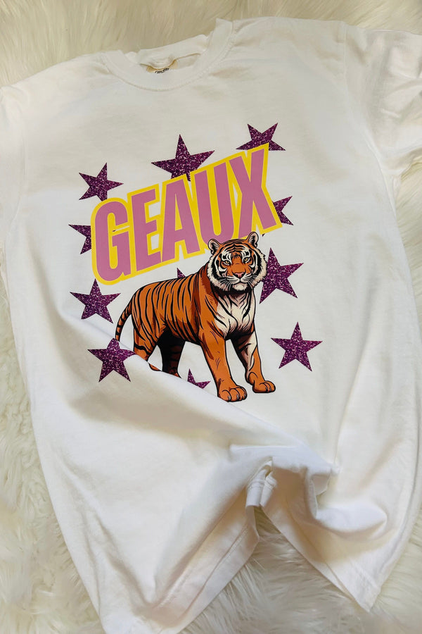 Geaux Star Faux Glitter Tee Collection