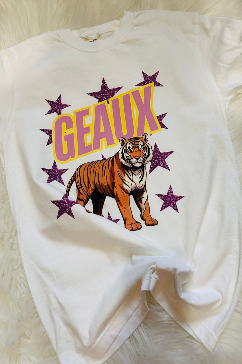 Geaux Star Faux Glitter Tee Collection
