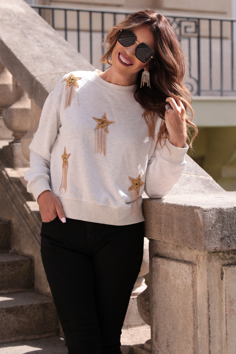 Starry Nite Fringe Sweatshirt
