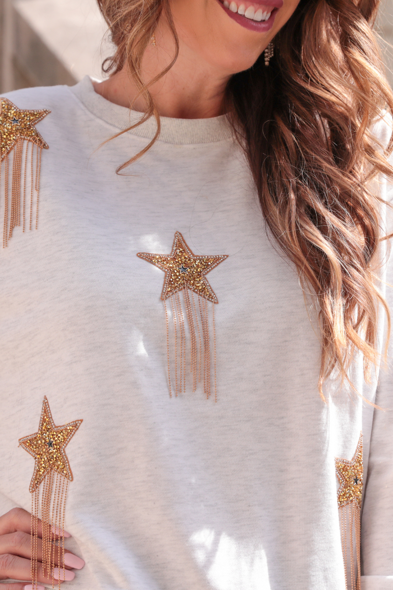 Starry Nite Fringe Sweatshirt
