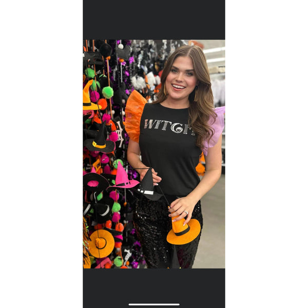Witchy Sequin Patch Top