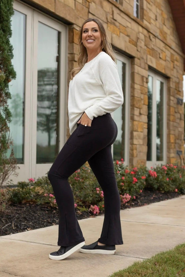 Flare Leggings with Pockets