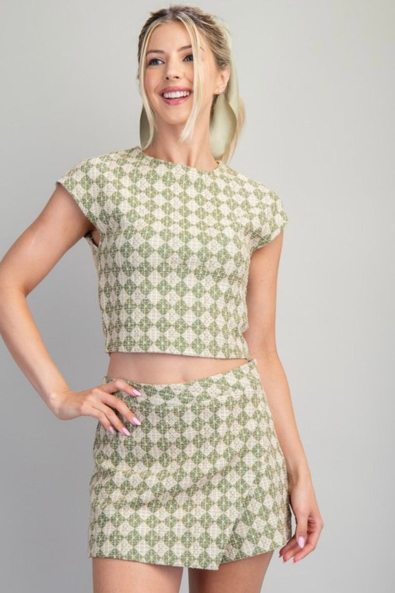 Gabby Geometric Skort Set