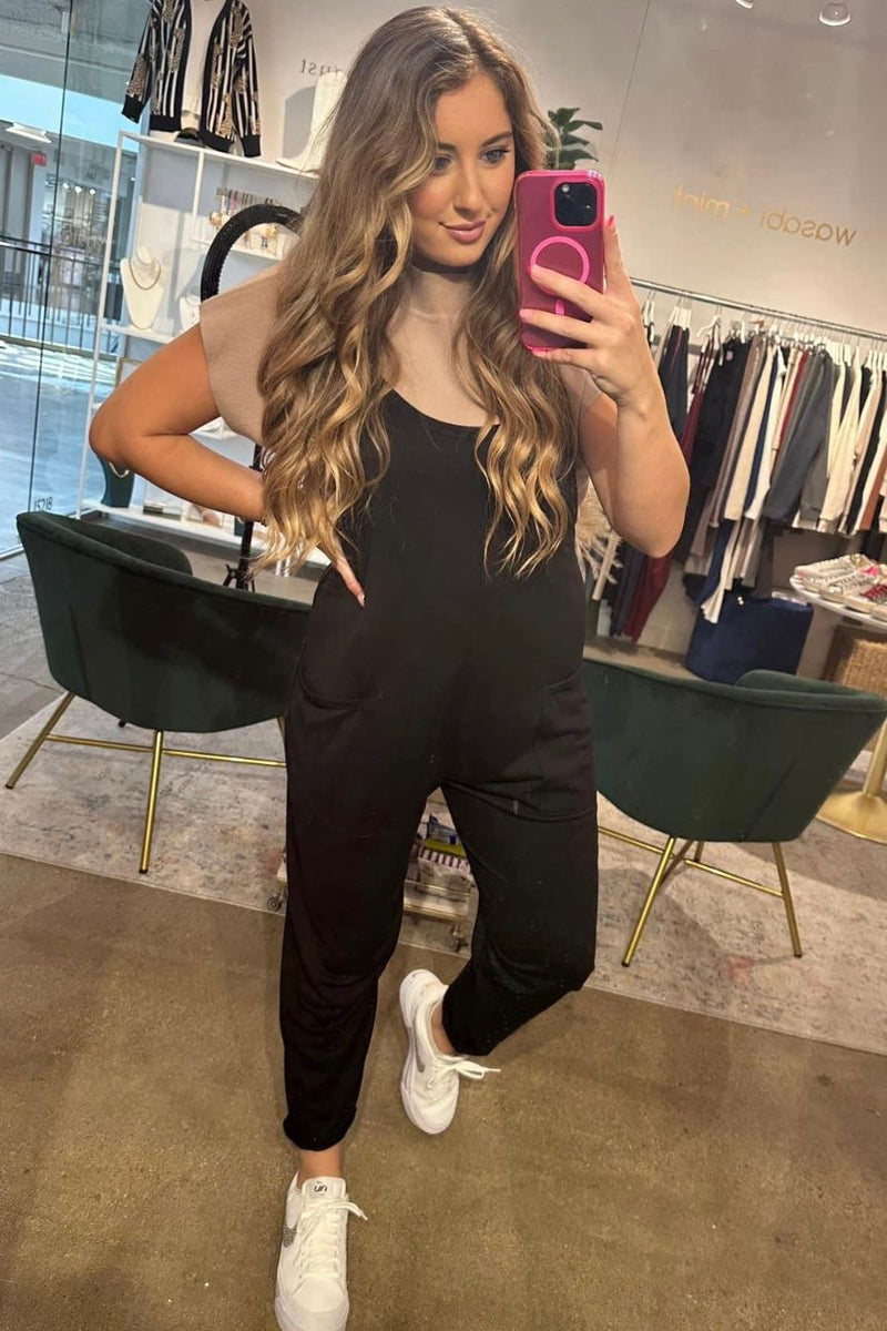 Sleeveless French Terry Jumpsuit