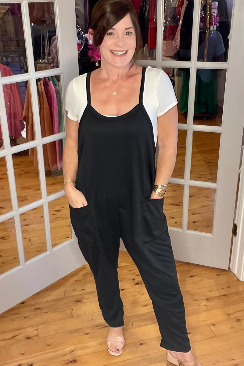 Sleeveless French Terry Jumpsuit