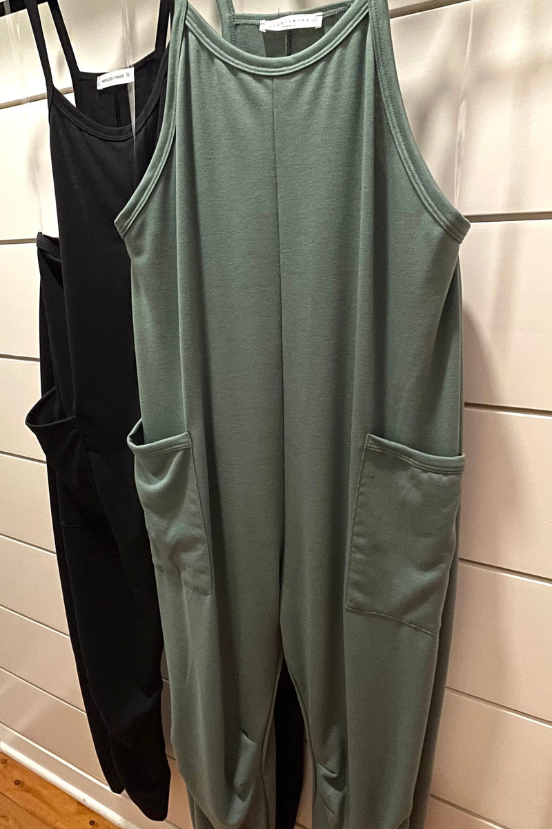 Sleeveless French Terry Jumpsuit