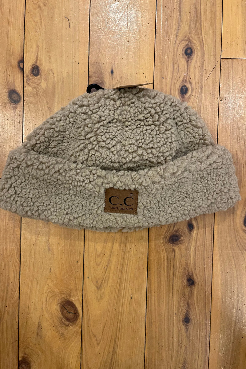 Fuzzy Lined Sherpa Beanie