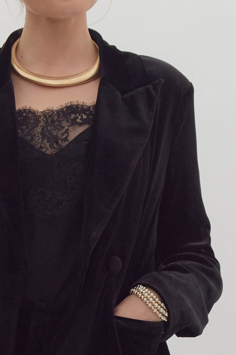 Make a Statement Velvet Blazer
