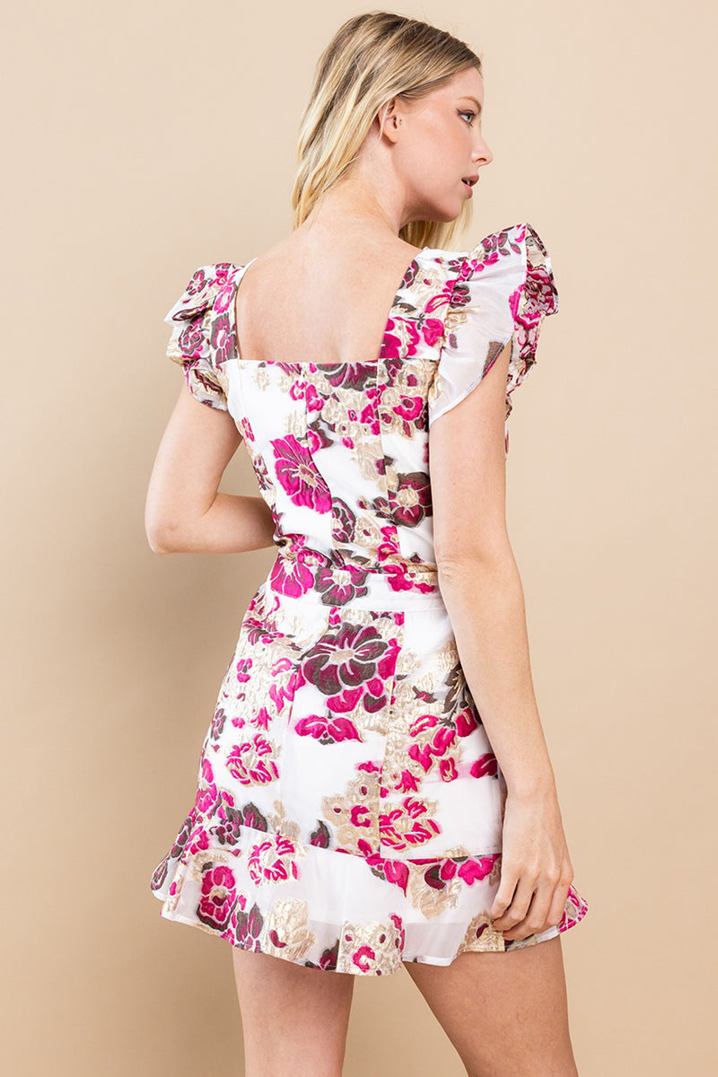Jerilyn Jacquard Floral Skirt