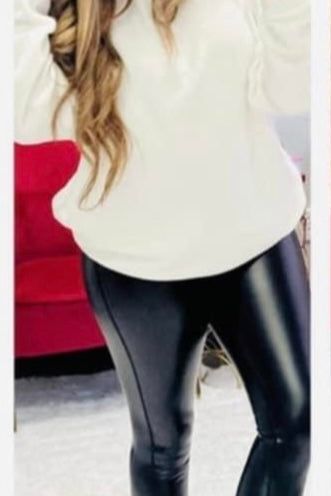 Glossy Faux Leather Legging