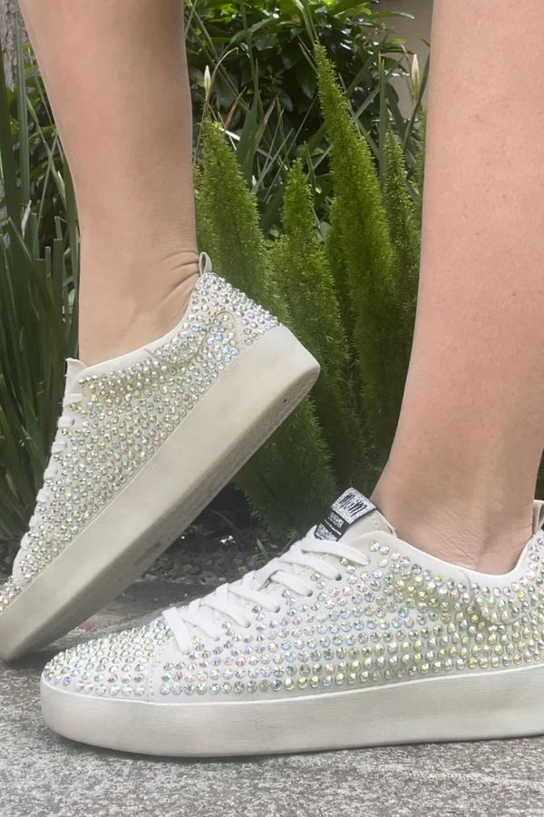 Silver Rhinestone Bling Sneaker
