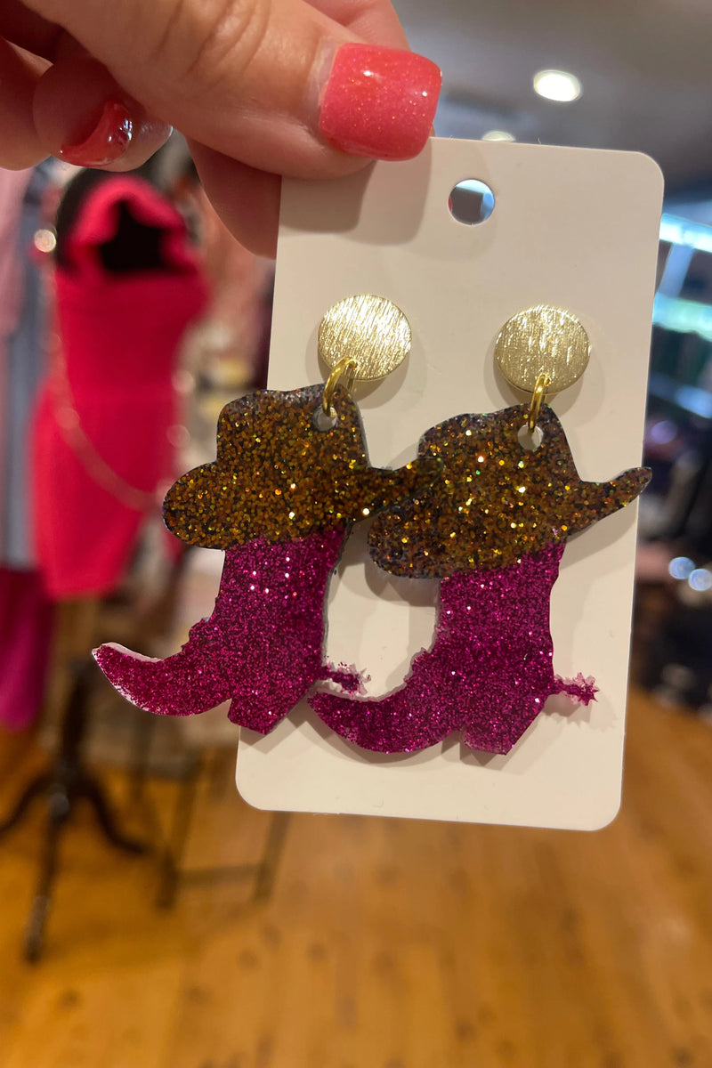 Sparkle Boot Earrings