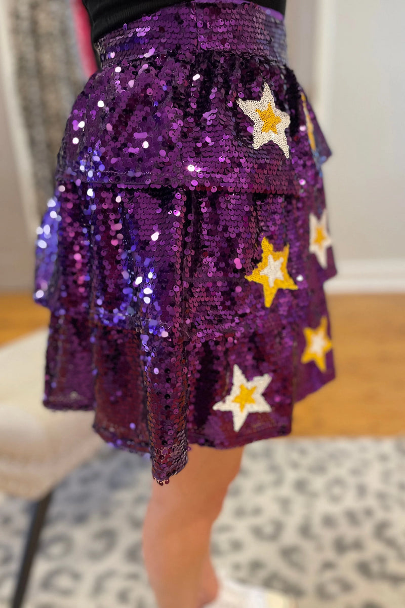 Geaux Sequin Star Skirt
