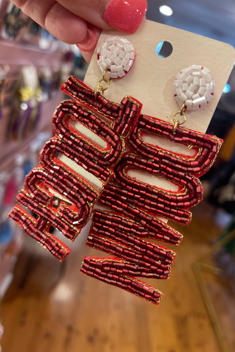 Touch Down beaded earrings