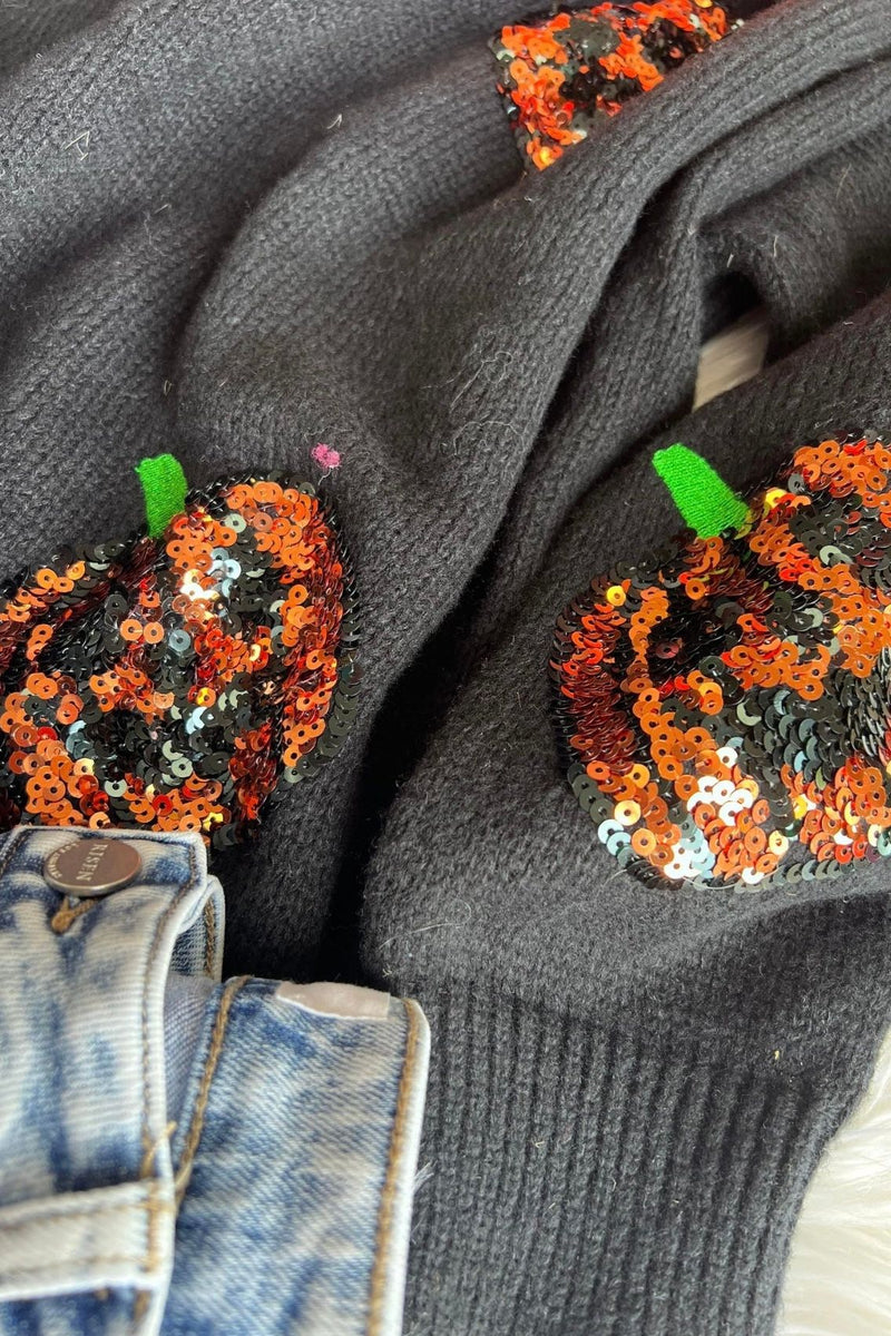 Sequin Pumpkin Sweater
