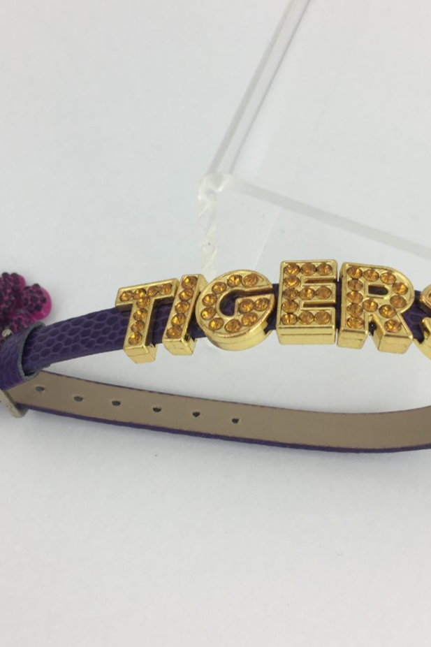 Tigers rhinestone letters bracelet