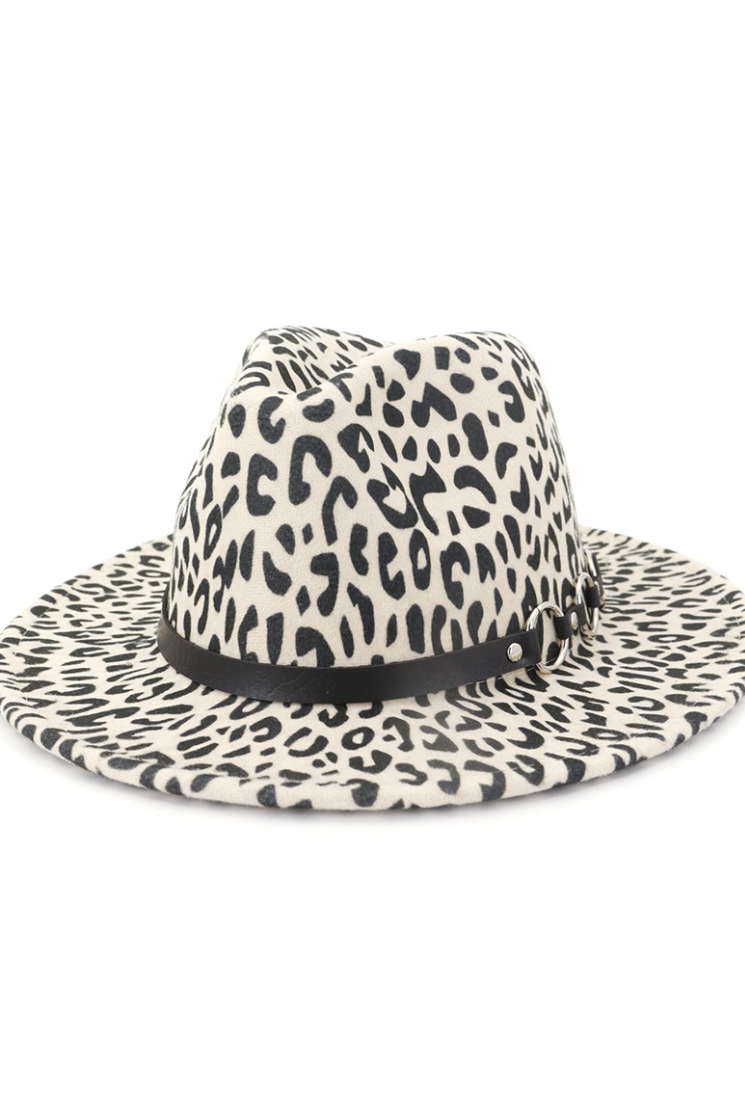 Leopard fedora hat