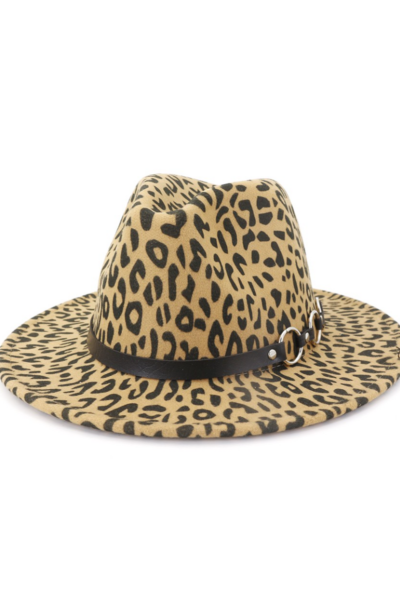Leopard fedora hat
