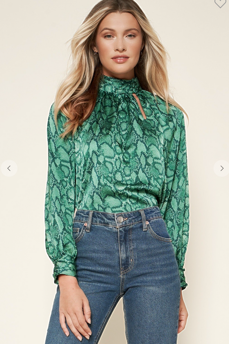 The Valentina Snake-print Blouse