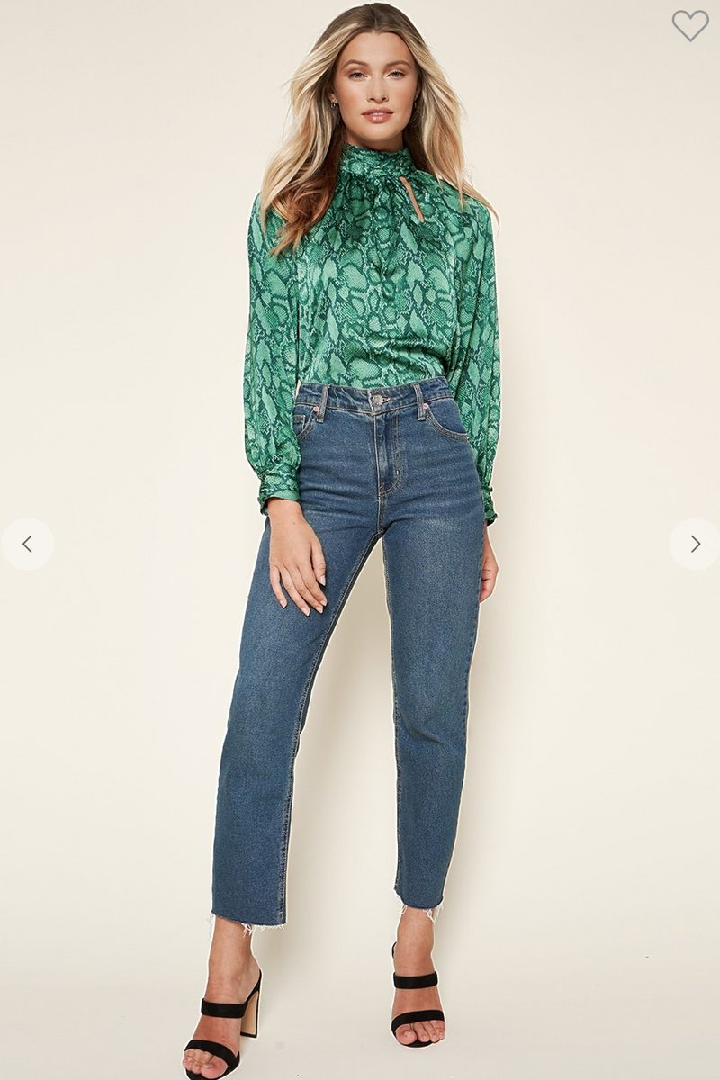 The Valentina Snake-print Blouse