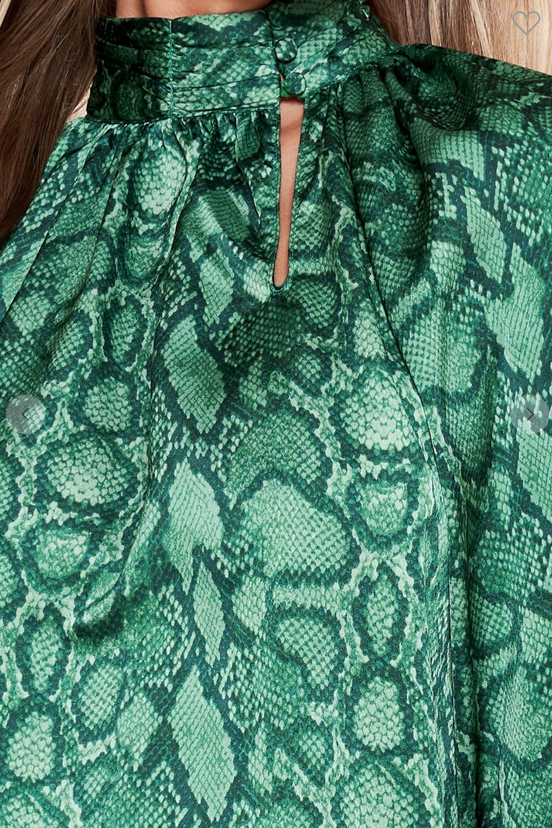 The Valentina Snake-print Blouse