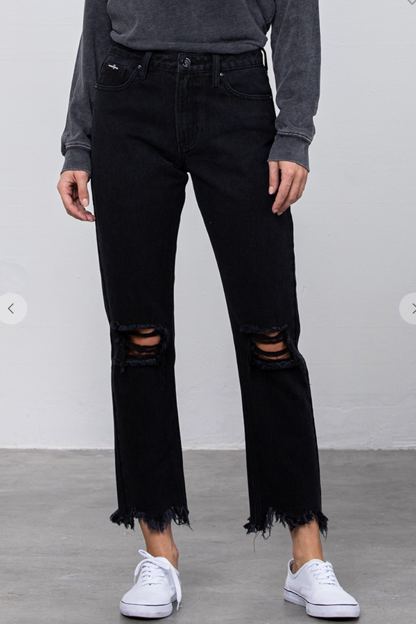 Cropped Straight Leg Denim