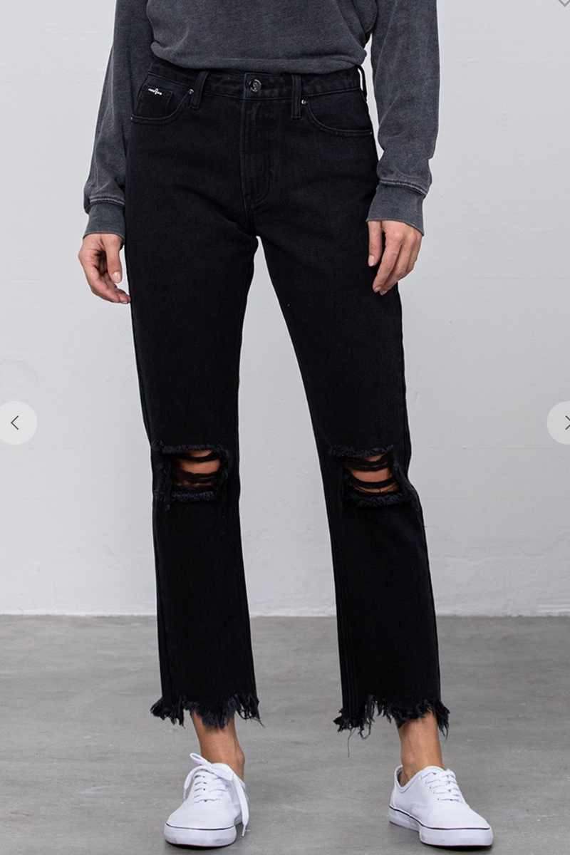 Cropped Straight Leg Denim