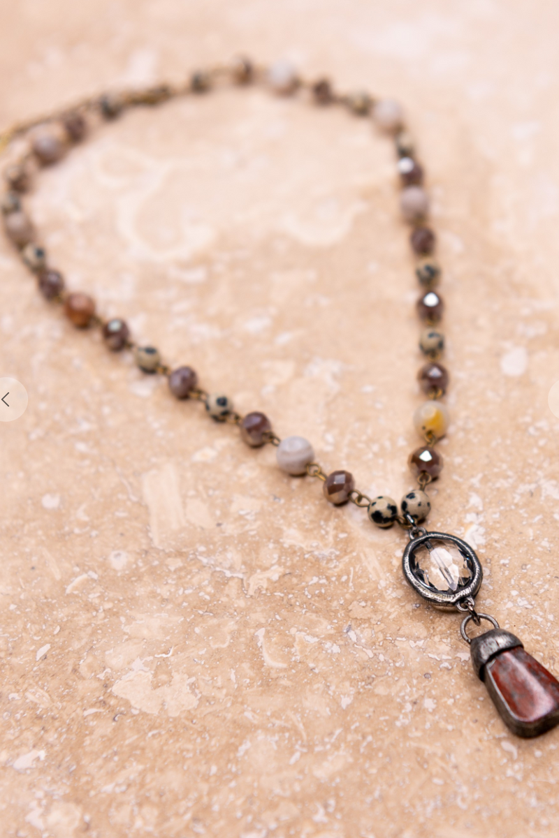 Pica Bamboo Agate Necklace