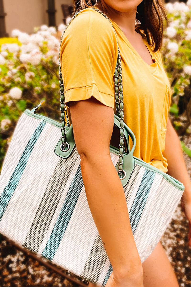 Canvas & Leather summer tote