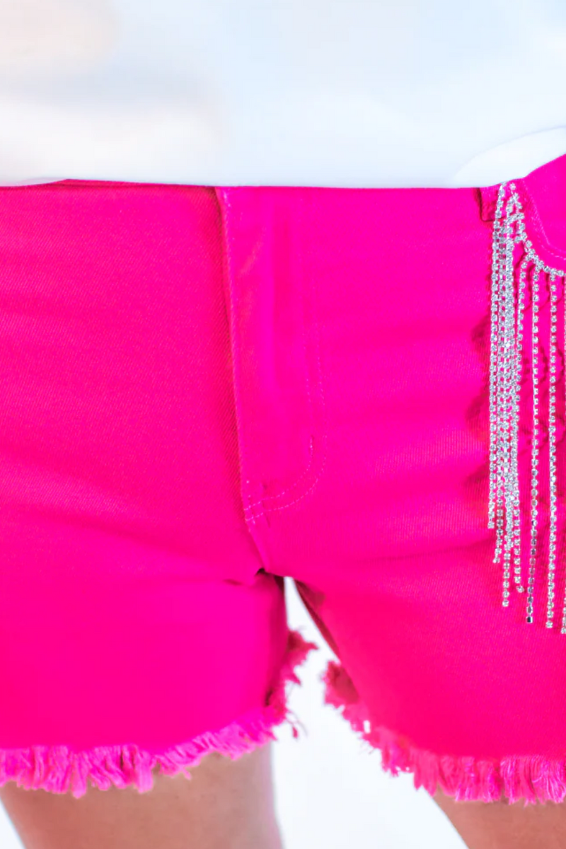 Hendrix Fringe Rhinestone Shorts