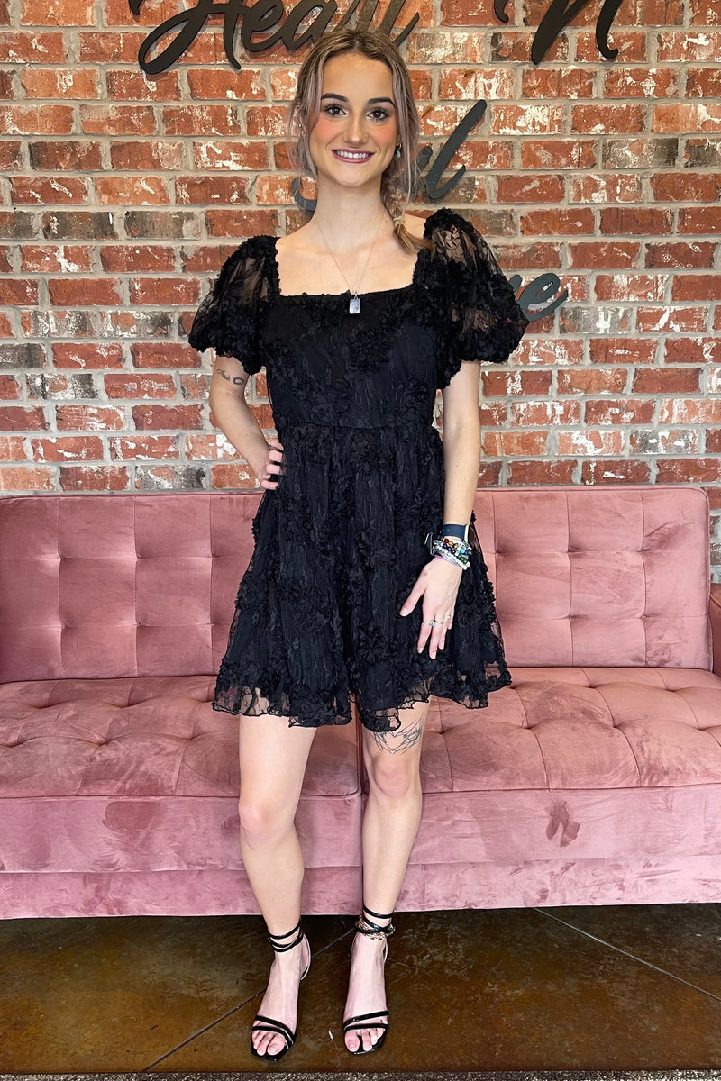 Sammi 3D floral mini dress