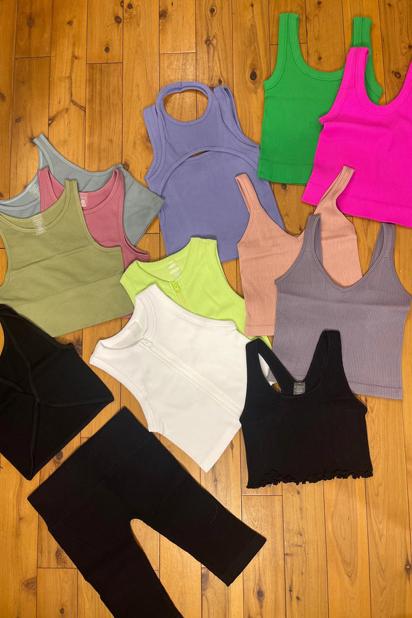 Thick ribbed crop tank