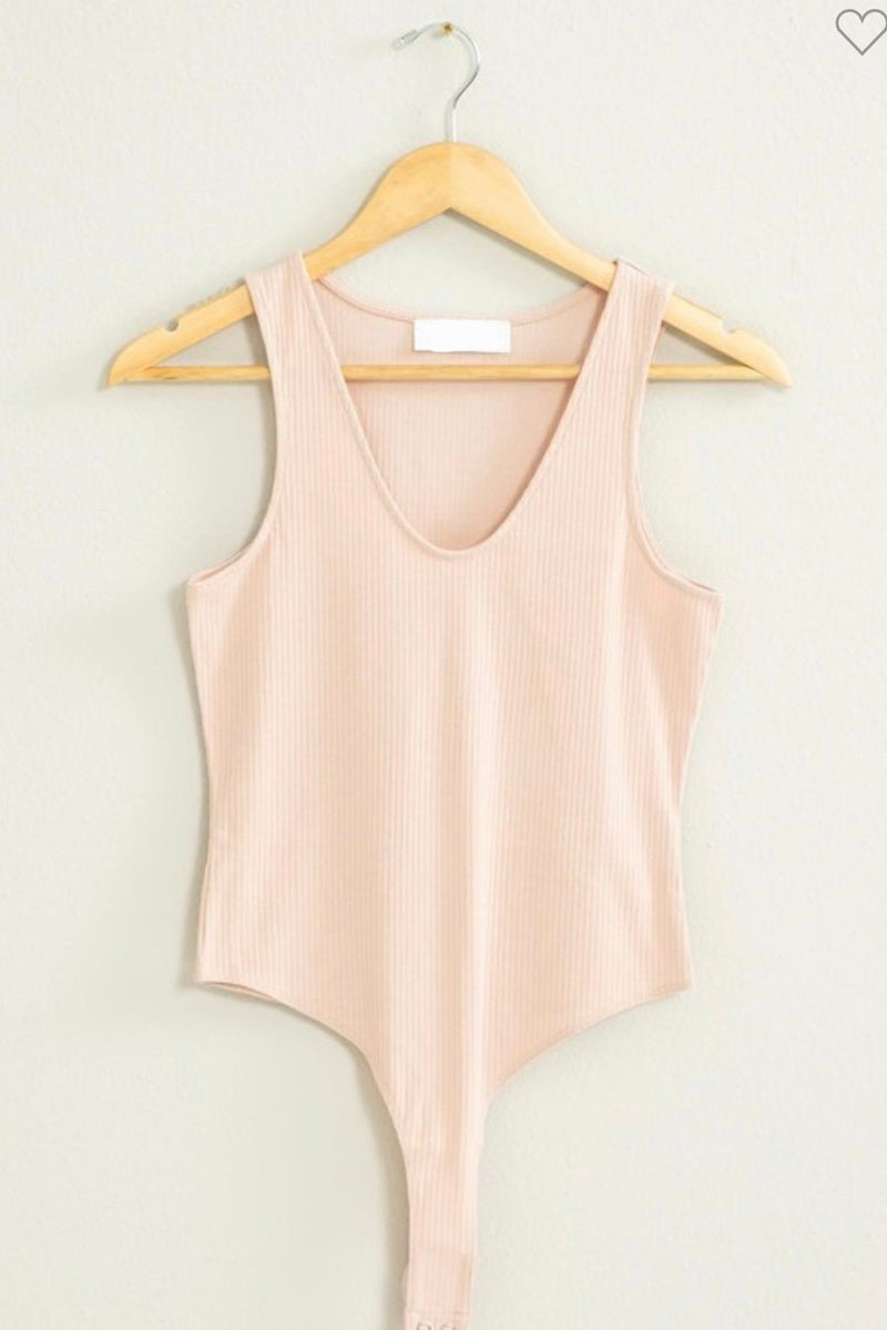 Sleeveless Ribbed Bodysuit