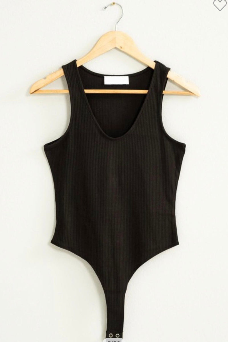 Sleeveless Ribbed Bodysuit