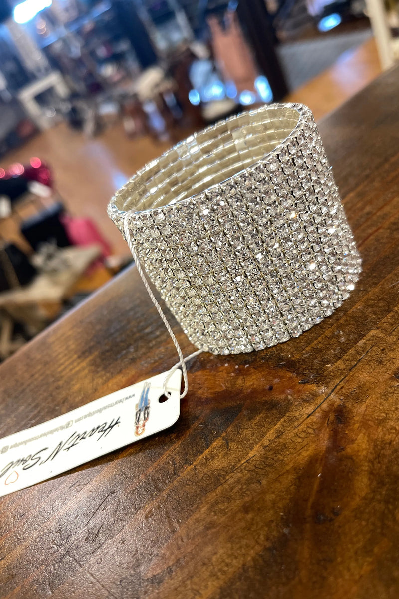 Rhinestone glam bracelet