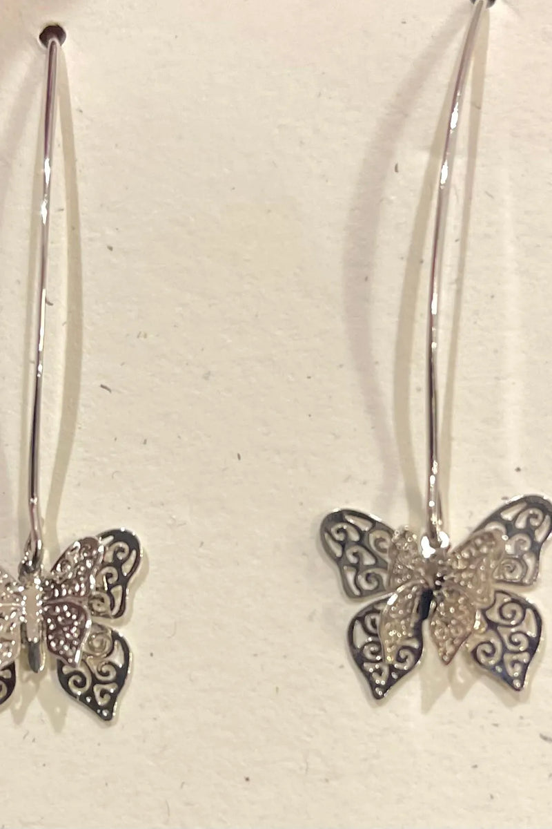 Dangle dainty butterfly earrings