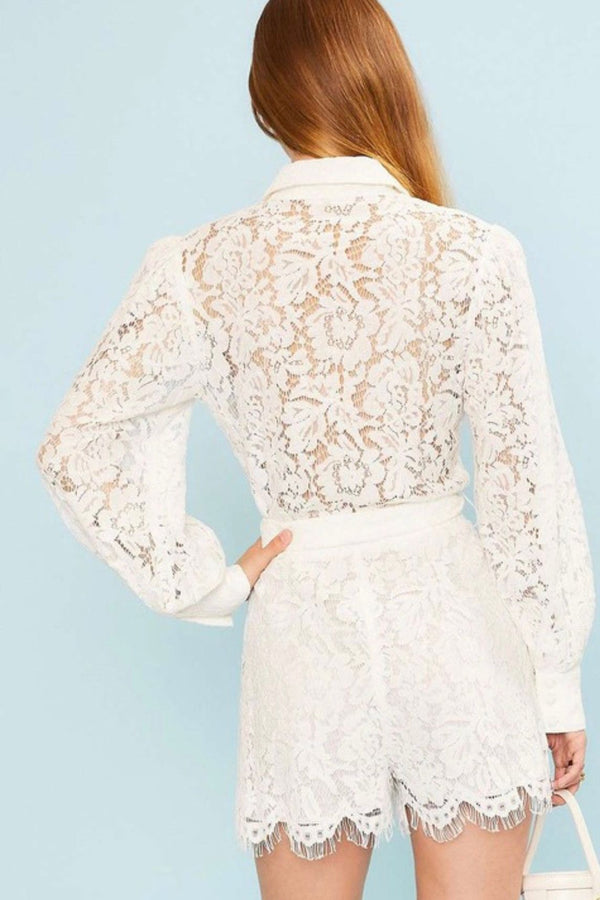 Shantelle Scalloped Lace Romper