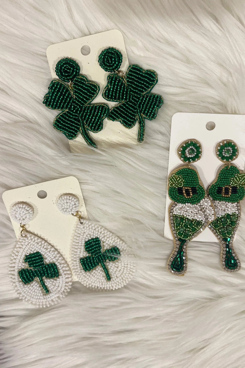 St. Patrick's Day cocktail earrings