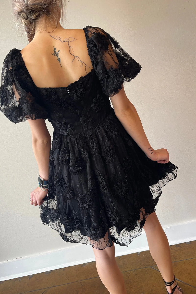 Sammi 3D floral mini dress