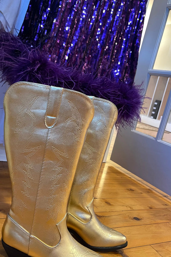 Myra Metallic Cowboy Boot