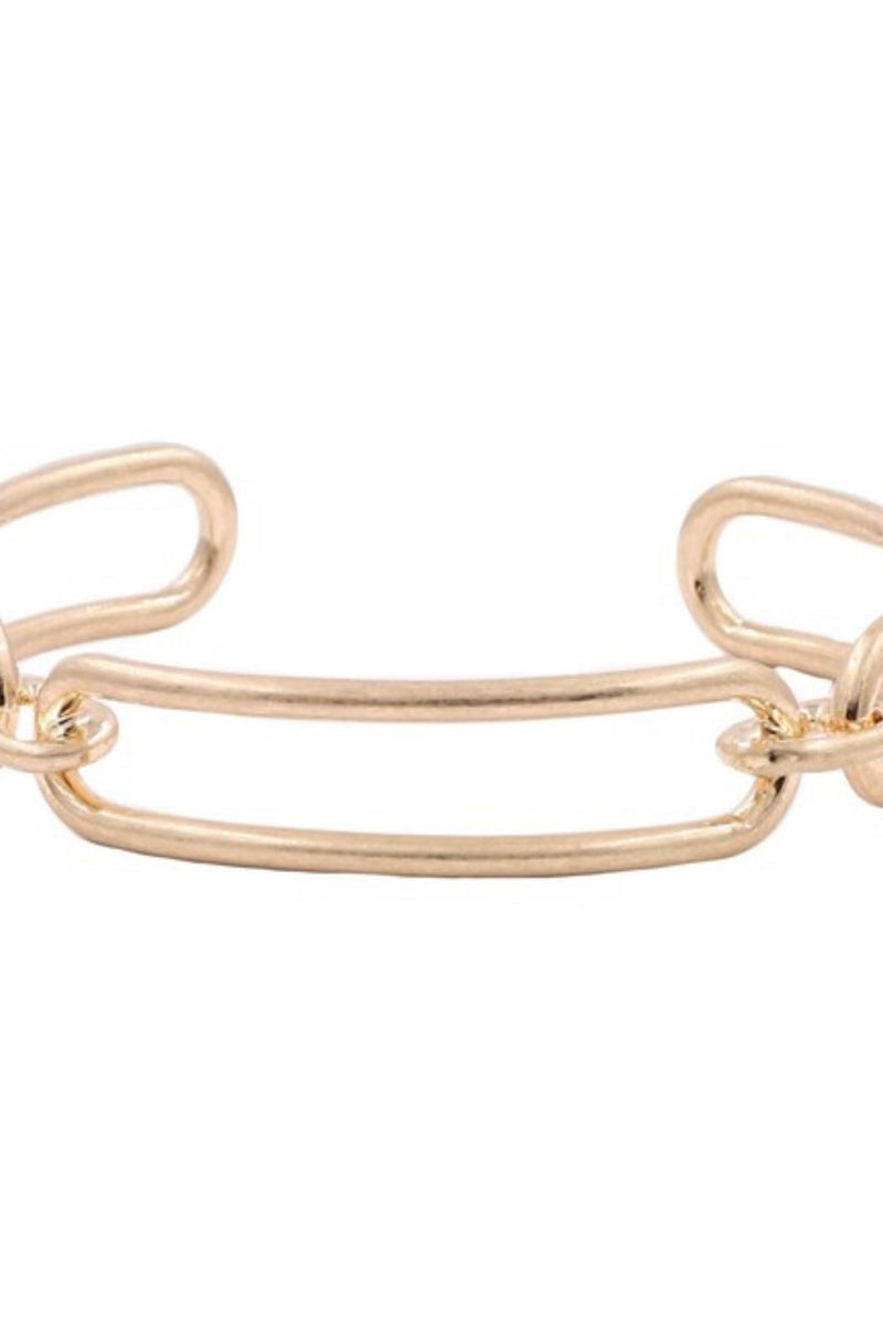 Chain link open bracelet