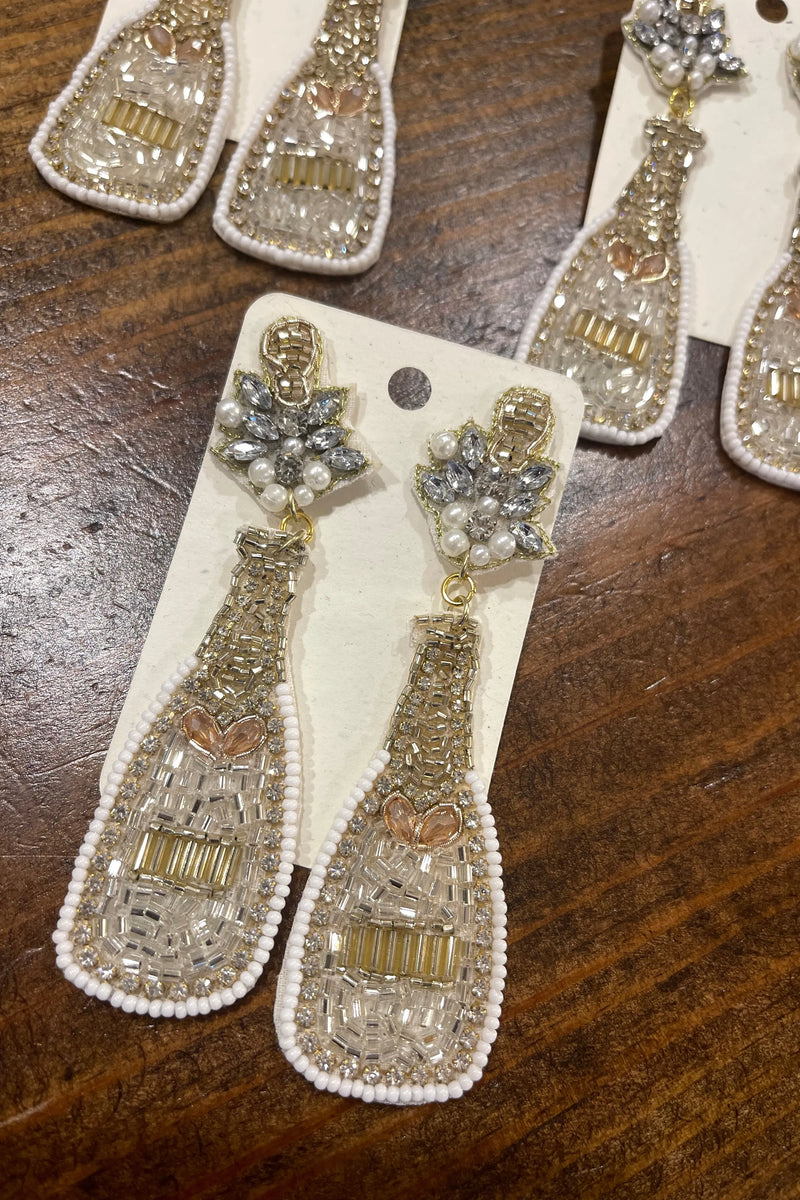 Silver & Gold Champagne earrings