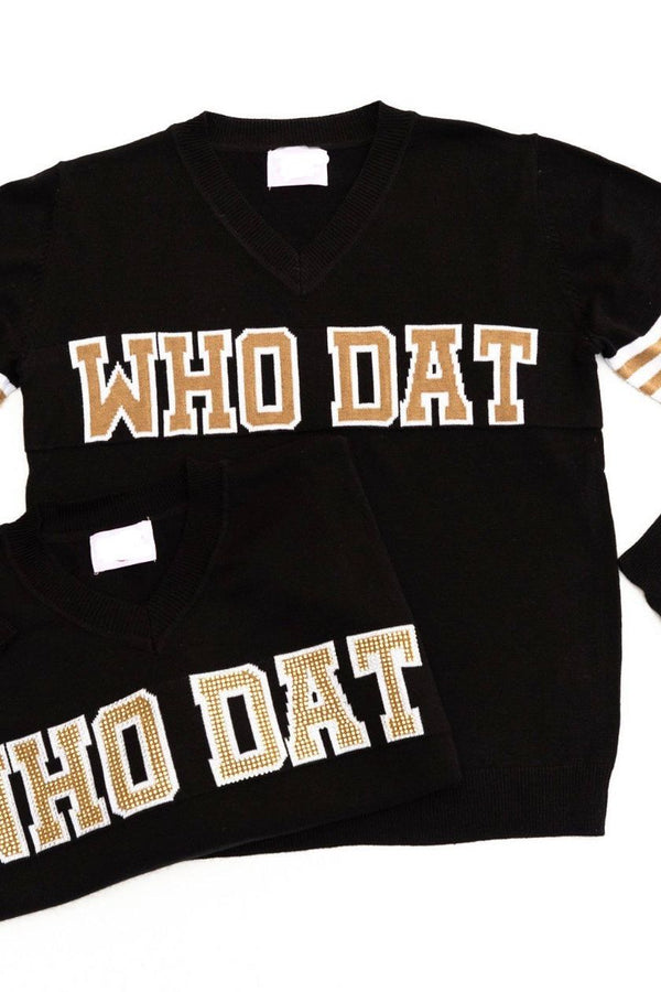 Who Dat sparkle sweater