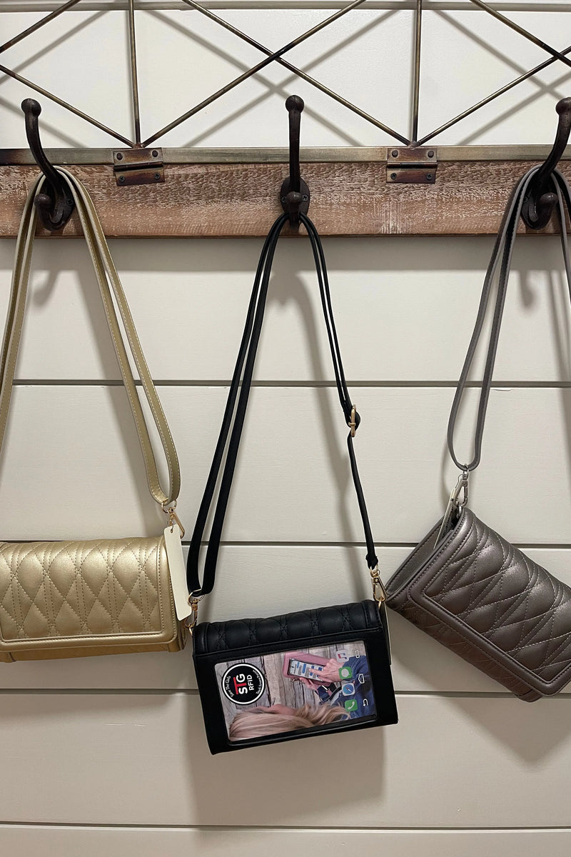 Cleo Metallic Phone Purse