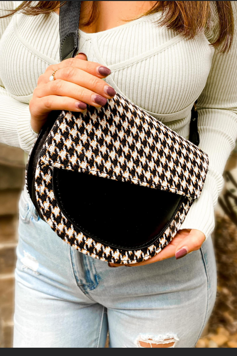 Houndstooth Sling Bag