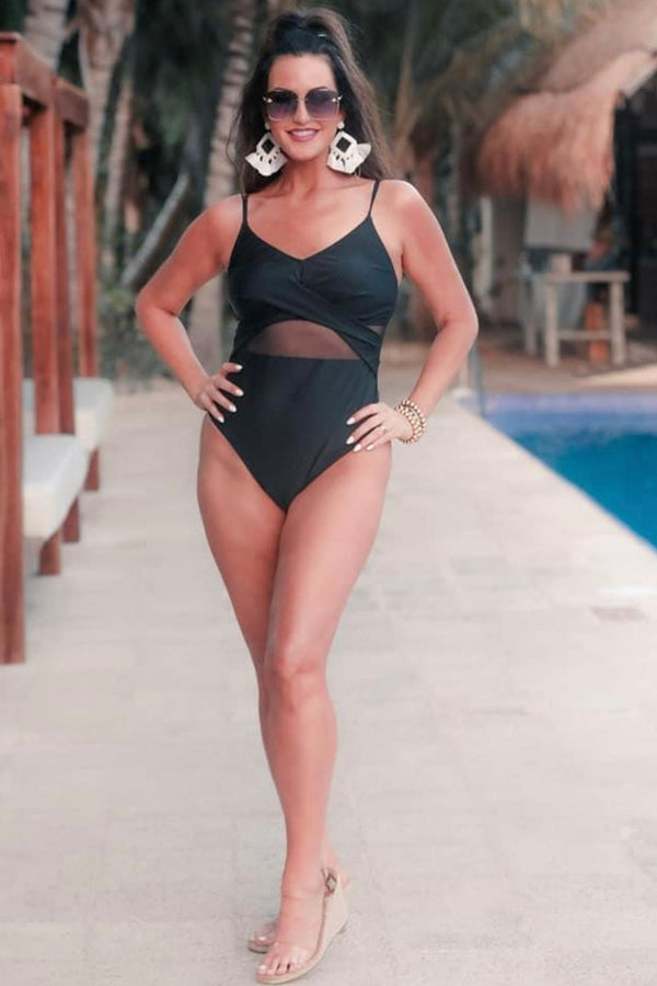 On a Yacht Mesh Swimsuit