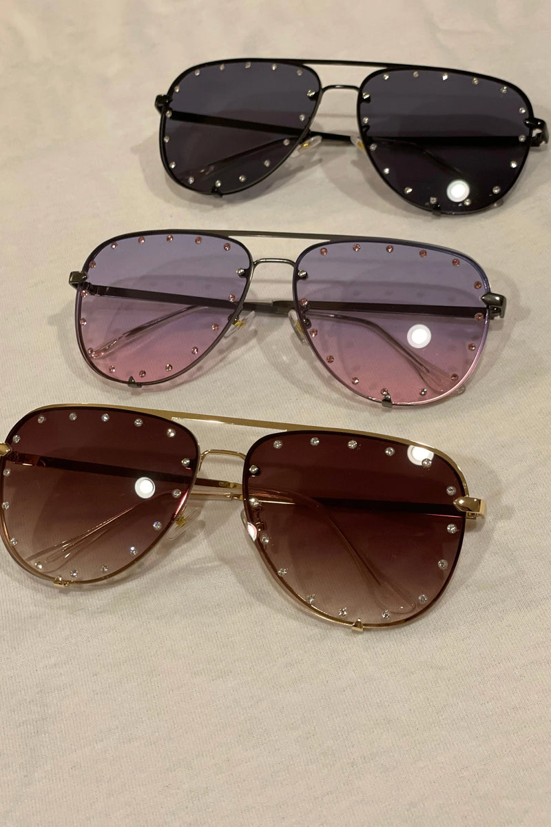Hollywood Studded Sunglasses